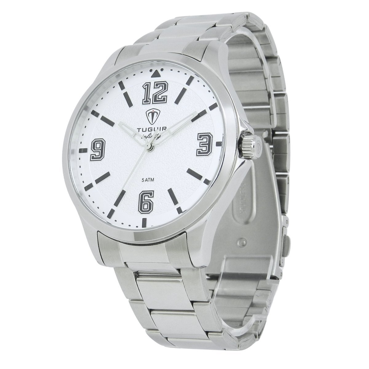 Relógio Masculino de Aço Tuguir Analógico Infinity TGI37235 Prata e Branco (DCRE: 2026/08233-7) Prata 5