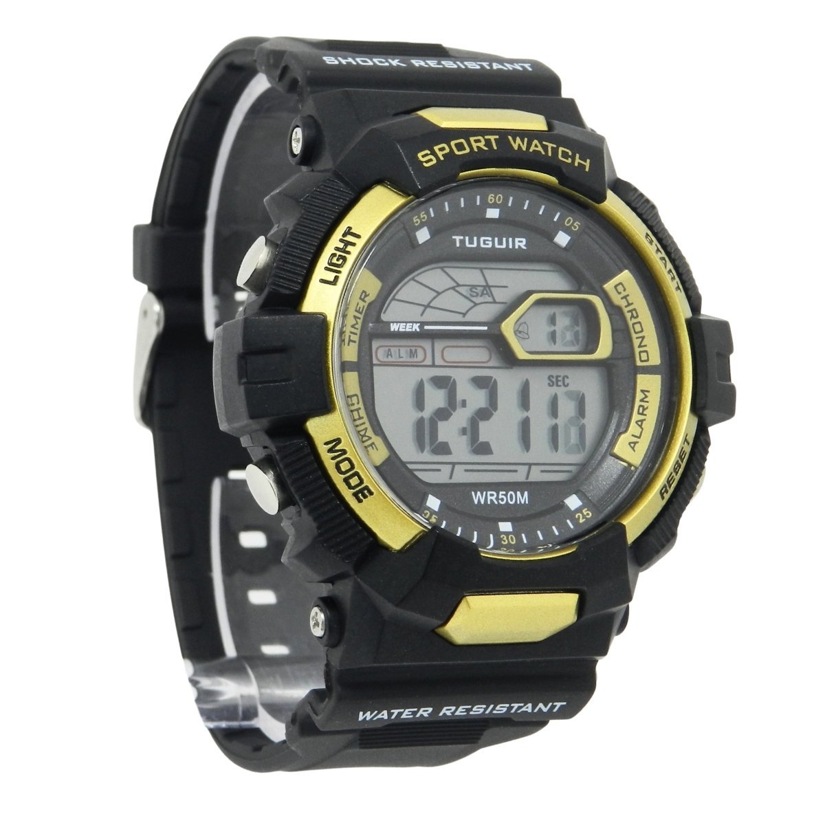 Relógio Masculino Tuguir Digital TG30452 Preto e Dourado (DCRE: 2025/11114-7) Preto/Dourado 2