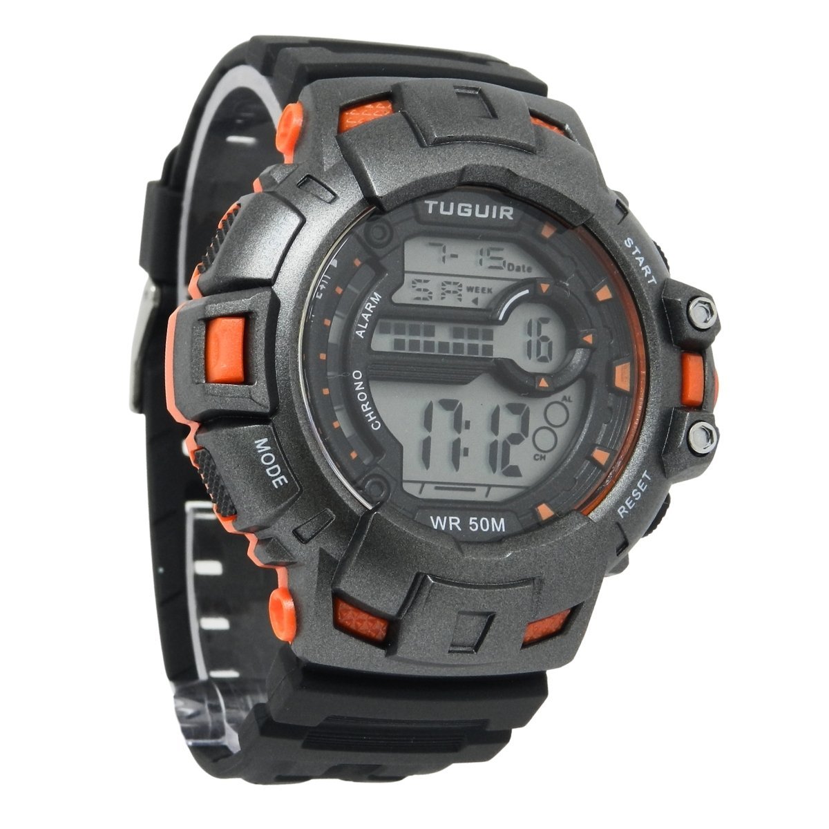 Relógio Masculino Tuguir Digital TG30451 Cinza e Laranja (DCRE: 2025/11114-7) Cinza/Laranja 2