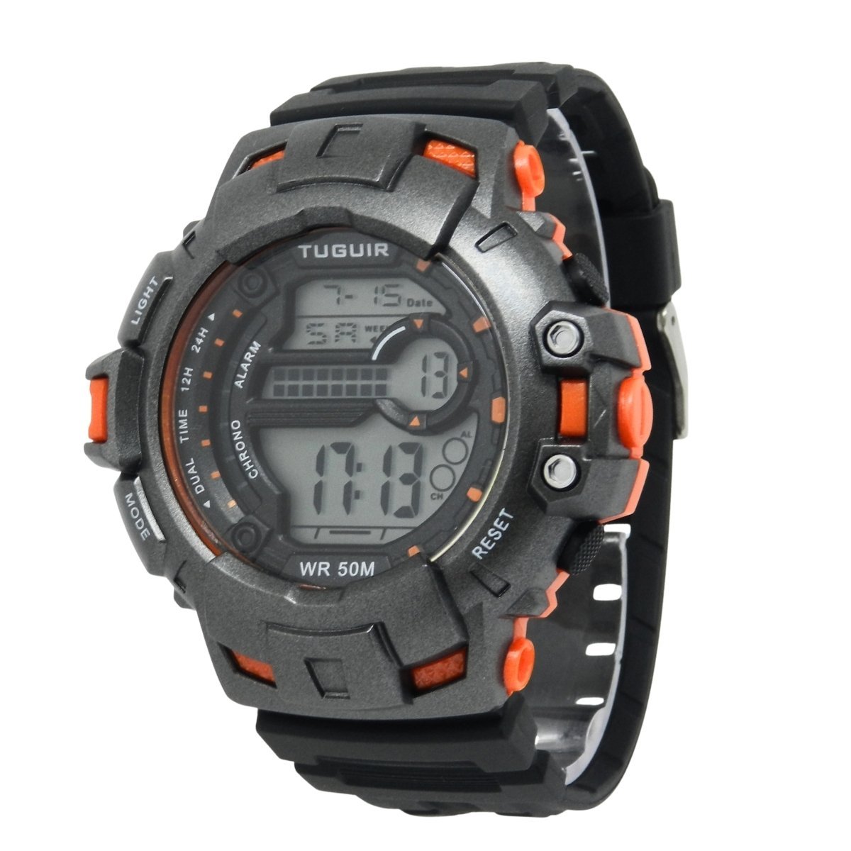 Relógio Masculino Tuguir Digital TG30451 Cinza e Laranja (DCRE: 2025/11114-7) Cinza/Laranja 3