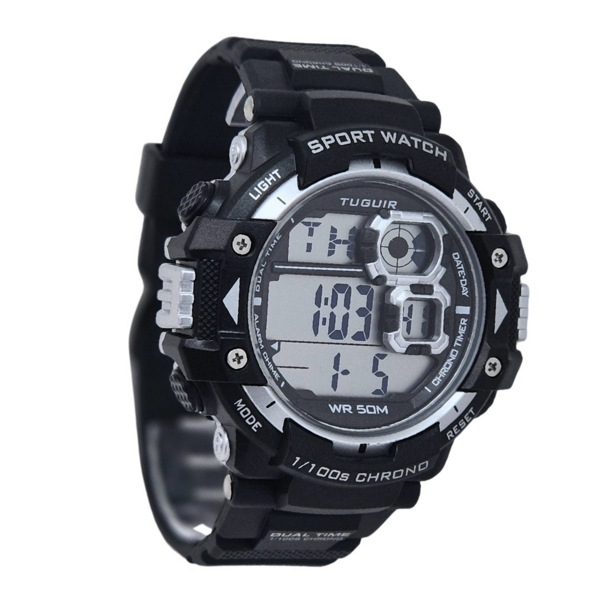 Relógio Masculino Tuguir Digital TG30459 Preto e Prata (DCRE: 2025/11114-7) Preto 2