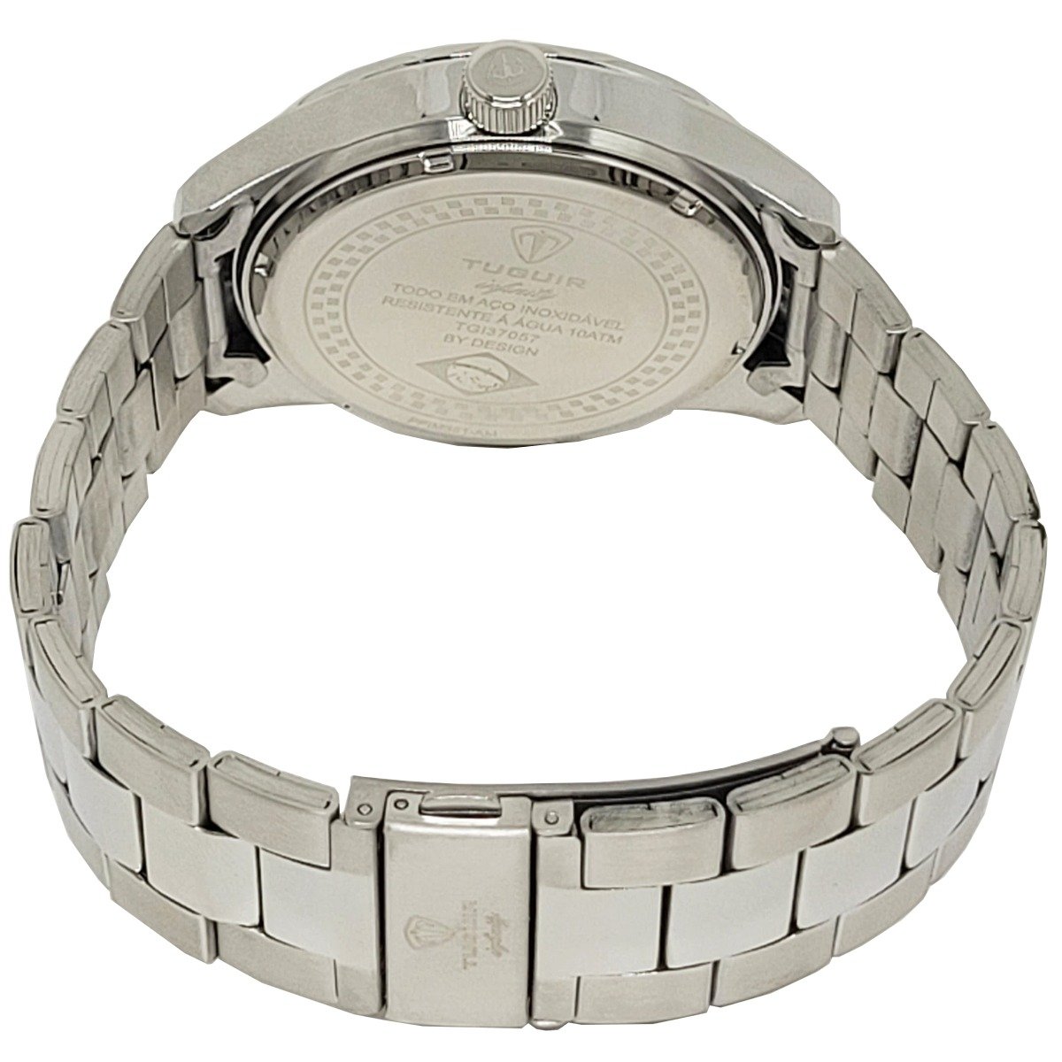 Relógio Masculino de Aço MultiFunção Tuguir Analógico Infinity TGI37057 Prata e Vermelho (DCRE: 2024/35970-6) Prata 5