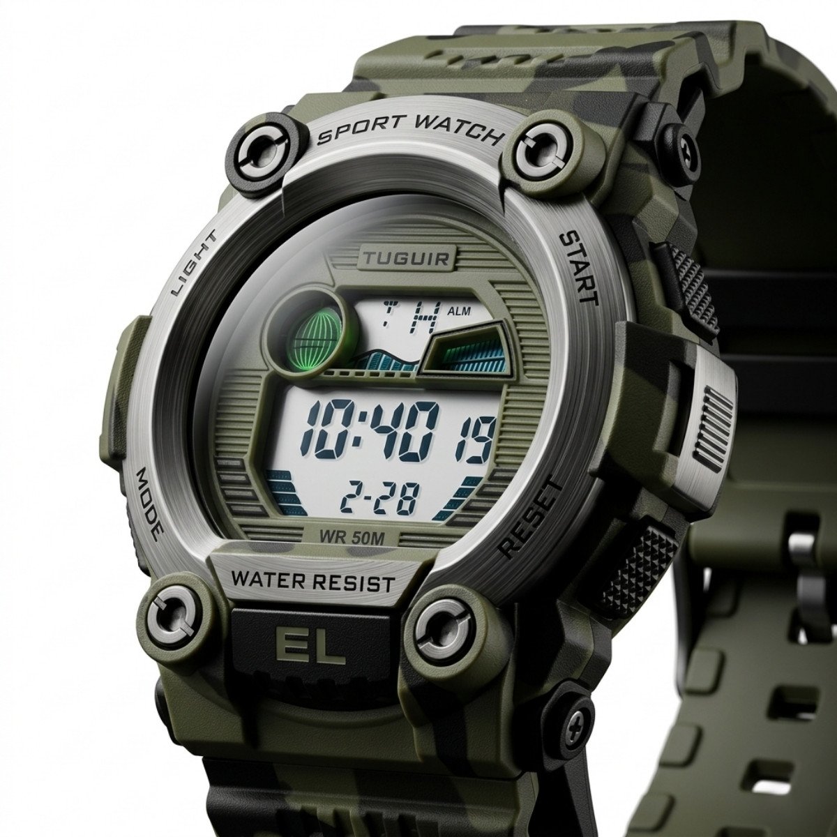 Relógio Menino Tuguir Digital TG30349 Verde Camuflado (DCRE: 2024/34310-9) Verde 3