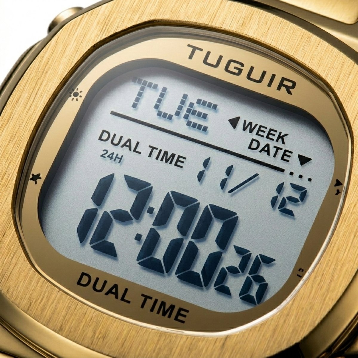 Relógio Masculino Tuguir Digital TG30324 Dourado Dourado 2