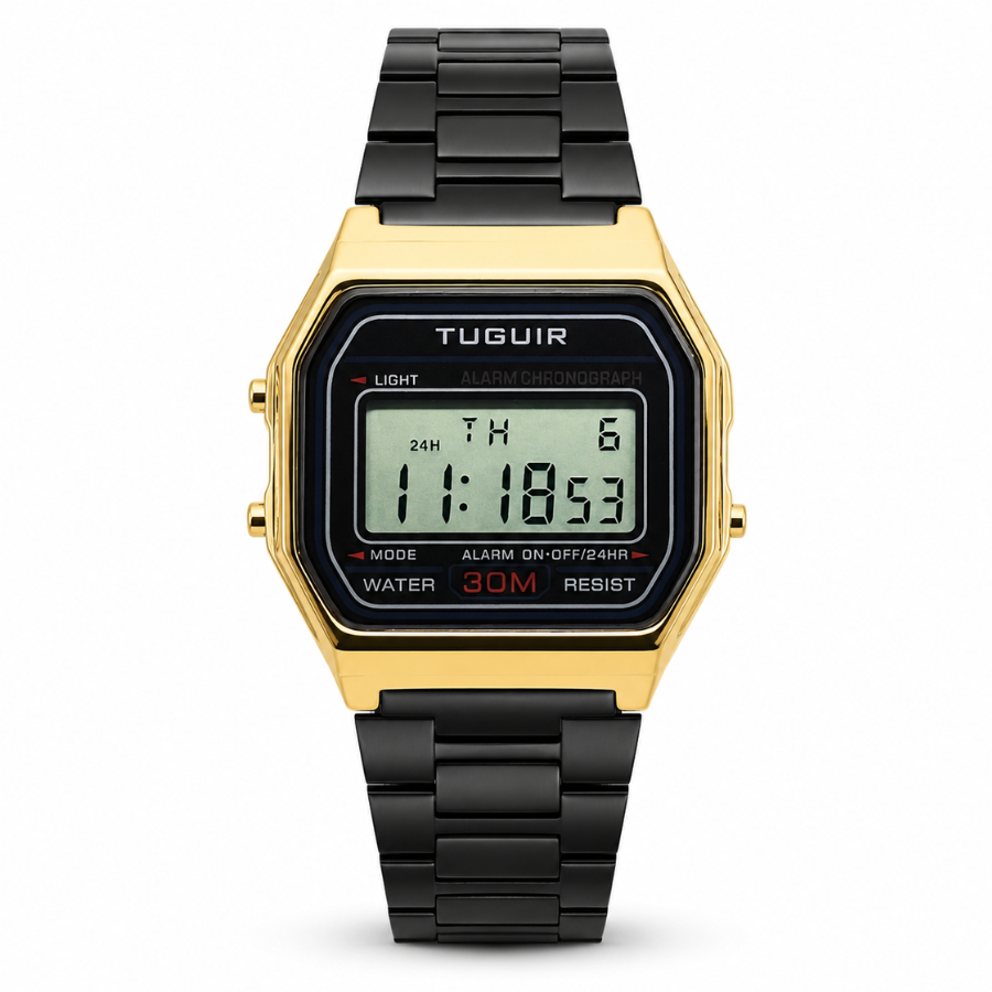 Relógio Unissex Tuguir Digital TG30320 Preto e Dourado (DCRE: 2024/32398-1) Dourado/Preto 2