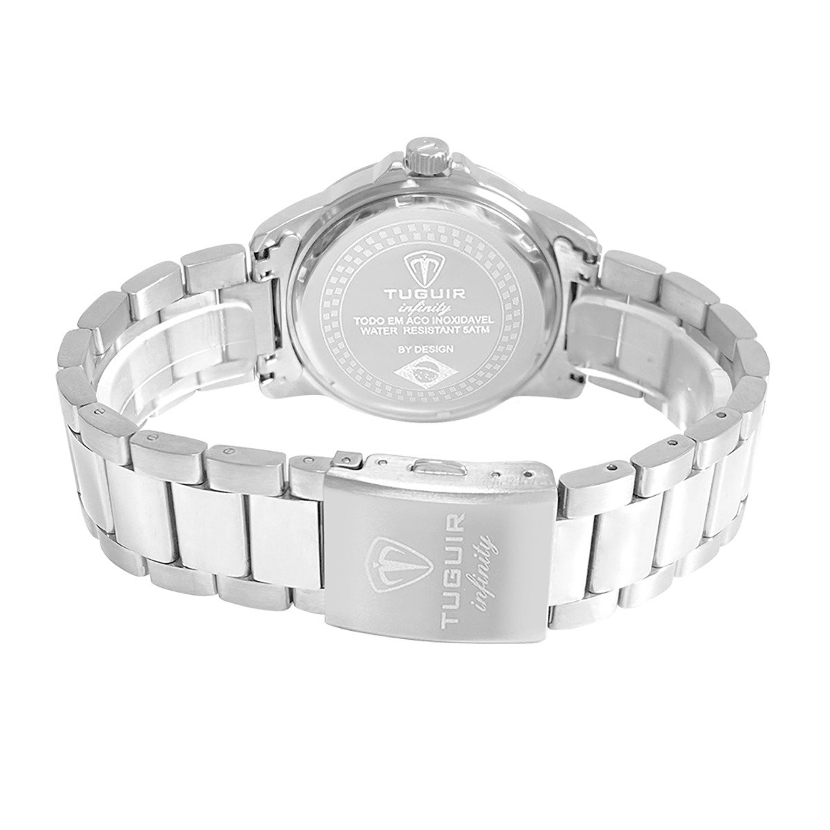 Relógio Masculino de Aço Tuguir Analógico Infinity TGI37010 Prata e Azul (DCRE: 2024/14956-6) Prata 5