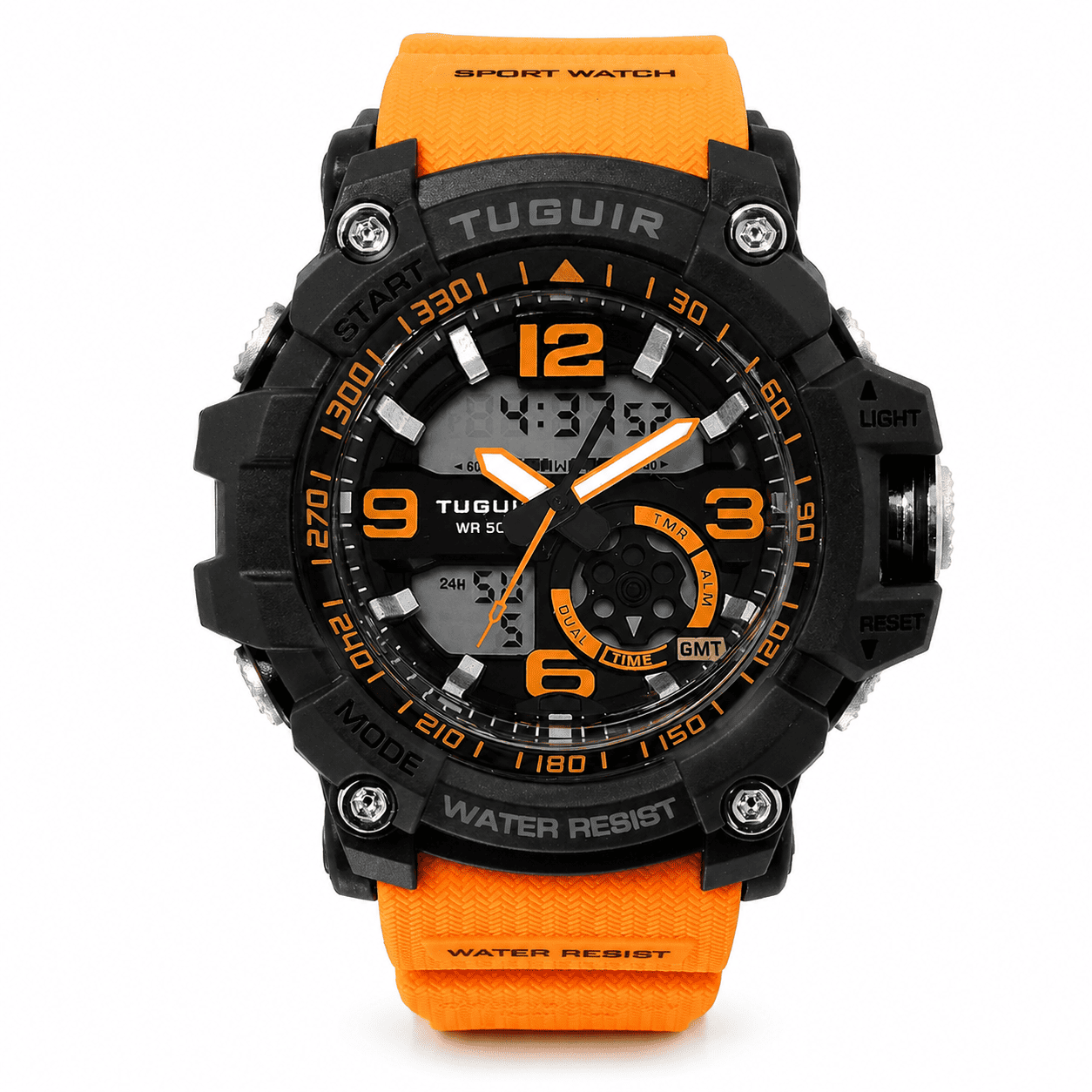 Relógio Masculino Tuguir AnaDigi TG253 Preto e Laranja (DCRE: 2024/02055-5) Preto/Laranja 2