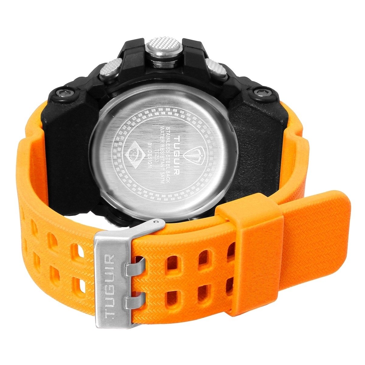 Relógio Masculino Tuguir AnaDigi TG253 Preto e Laranja (DCRE: 2024/02055-5) Preto/Laranja 3
