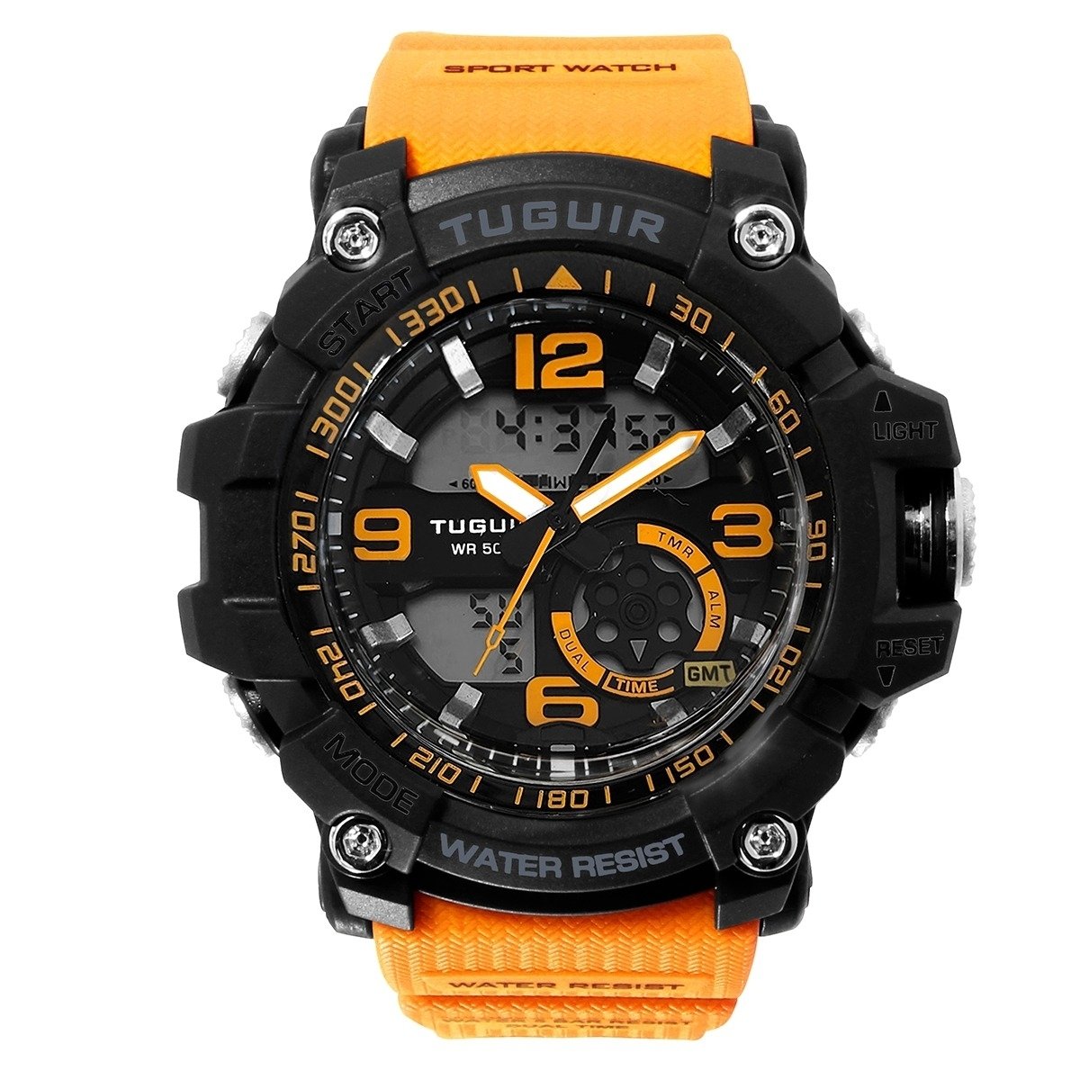 Relógio Masculino Tuguir AnaDigi TG253 Preto e Laranja (DCRE: 2024/02055-5) Preto/Laranja 4