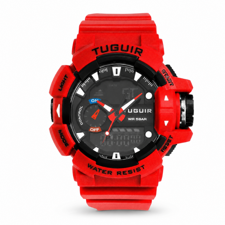 Relógio Masculino Tuguir AnaDigi TG250 Vermelho (DCRE: 2024/02058-0)