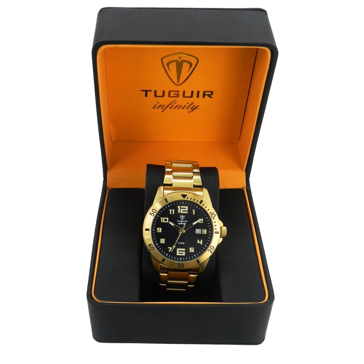 Relógio Masculino de Aço Tuguir Analógico Infinity TGI37012 Dourado e Preto (DCRE: 2024/14986-8) Dourado 2