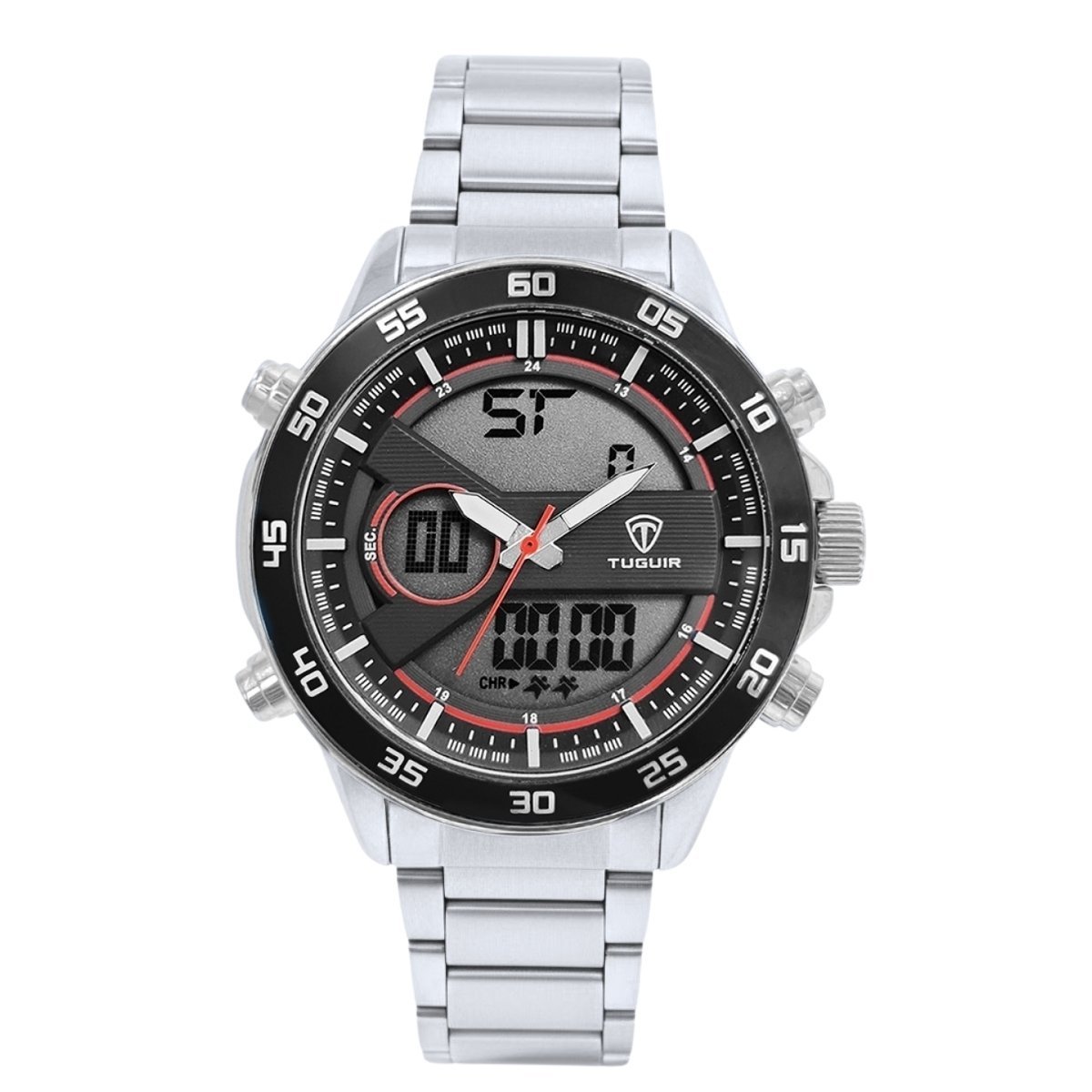 Relógio Masculino Tuguir AnaDigi TG1161 Prata e Preto (DCRE: 2023/28116-9) Prata 3