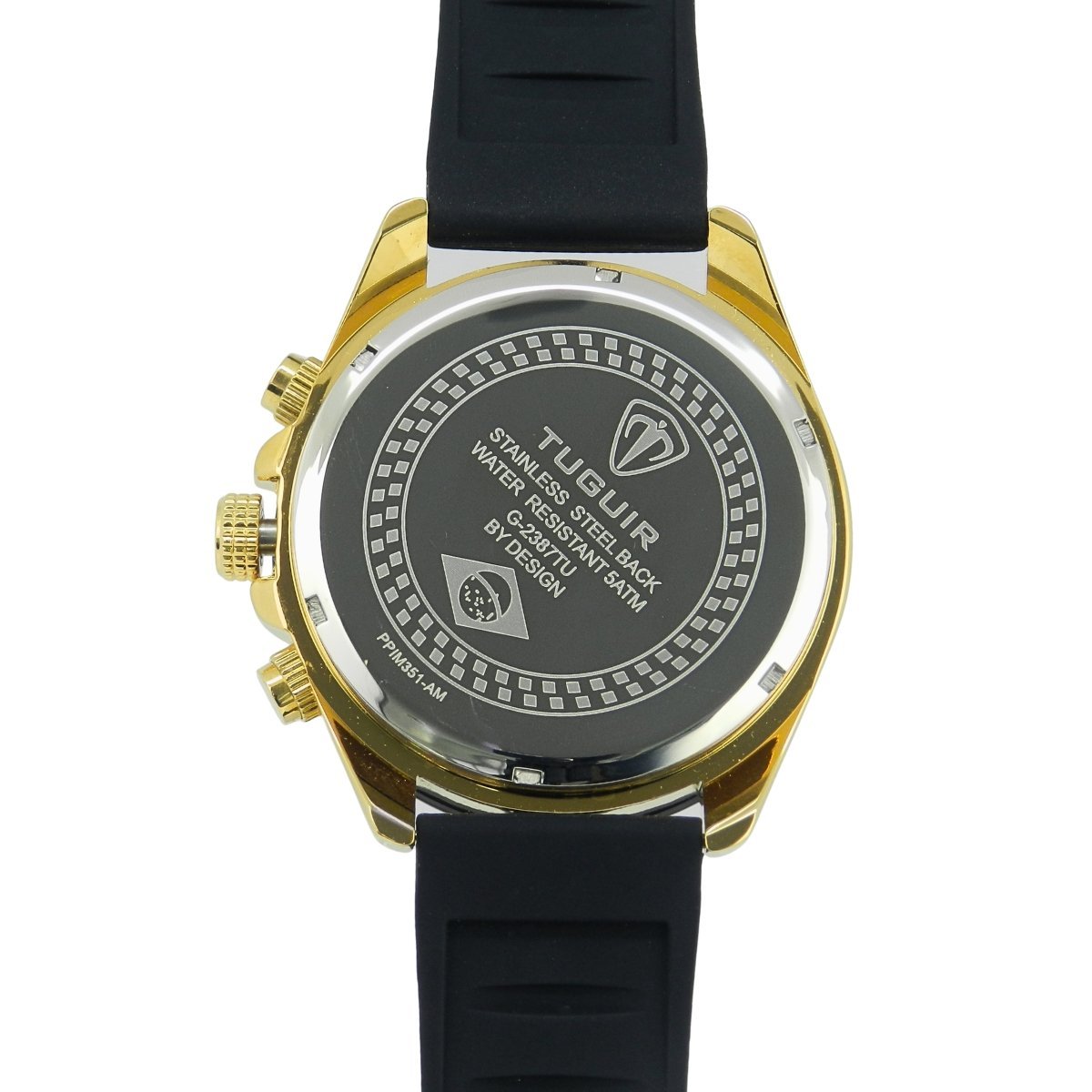 Relógio Cronógrafo Masculino Tuguir Analógico 2387TU Dourado e Preto (DCRE: 2023/31993-0) Dourado/Preto 7