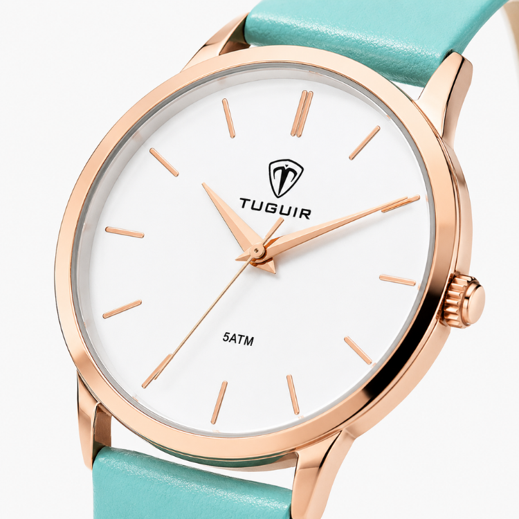 Relógio Feminino Tuguir Analógico TG106 Rose e Verde água (DCRE: 2022/33914-7)