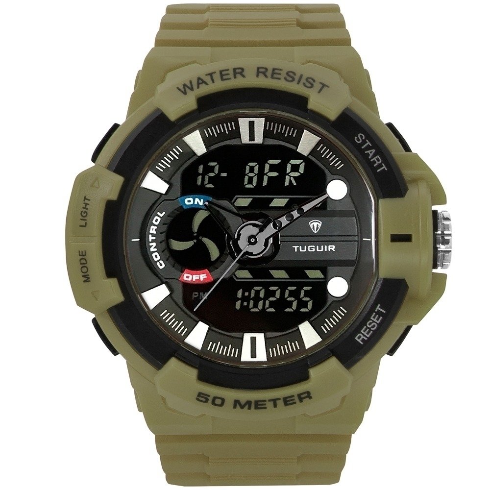 Relógio Masculino Tuguir AnaDigi TG3J8009 Verde e Preto (DCRE: 2022/34880-4)