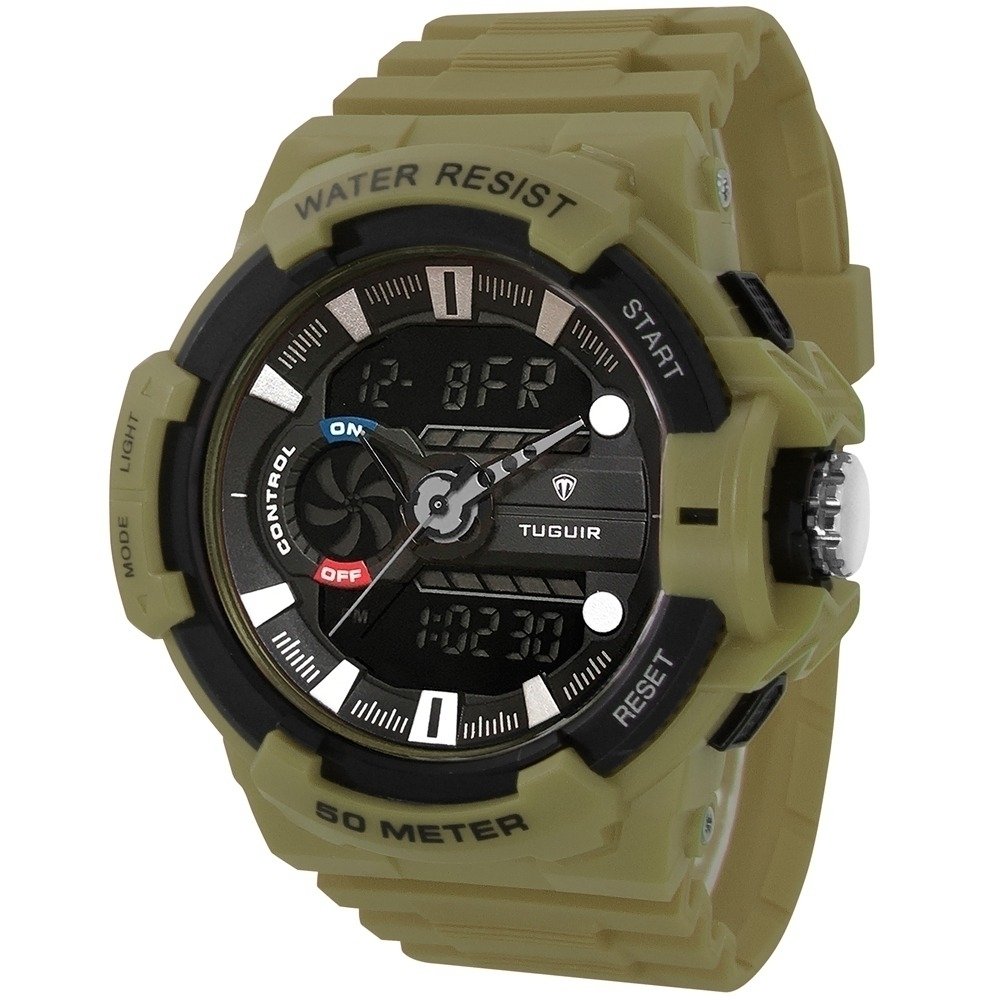 Relógio Masculino Tuguir AnaDigi TG3J8009 Verde e Preto (DCRE: 2022/34880-4) Verde 2