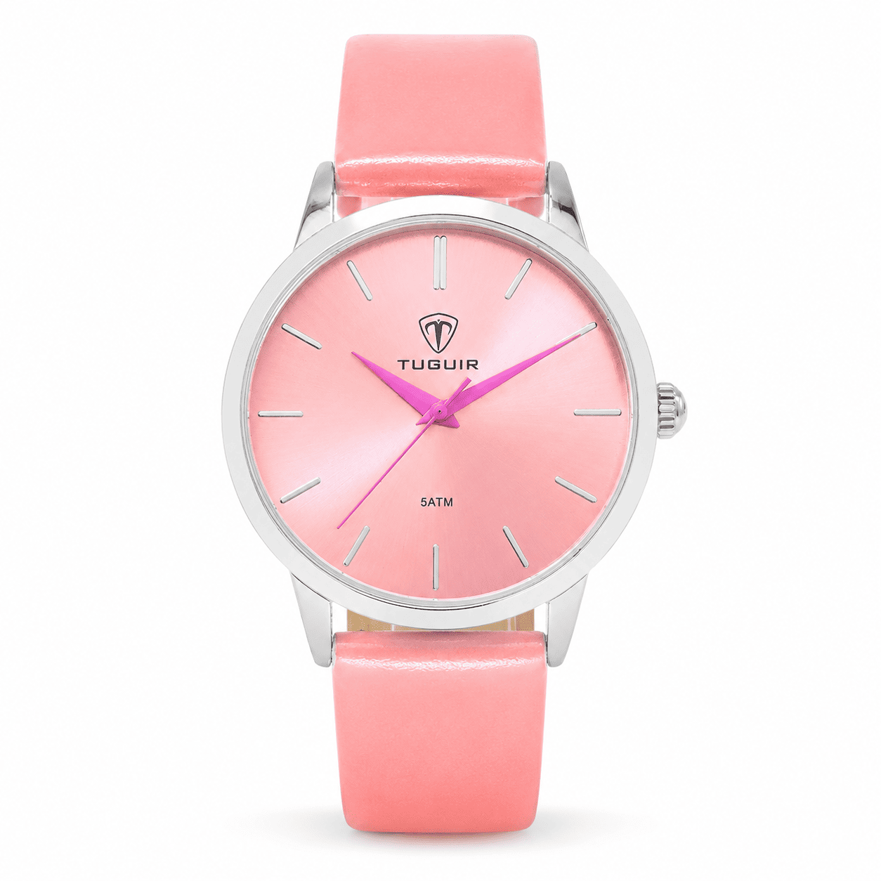 Relógio Feminino Tuguir Analógico TG106 Rosa e Prata (DCRE: 2022/33921-0) Prata/Rosa 3