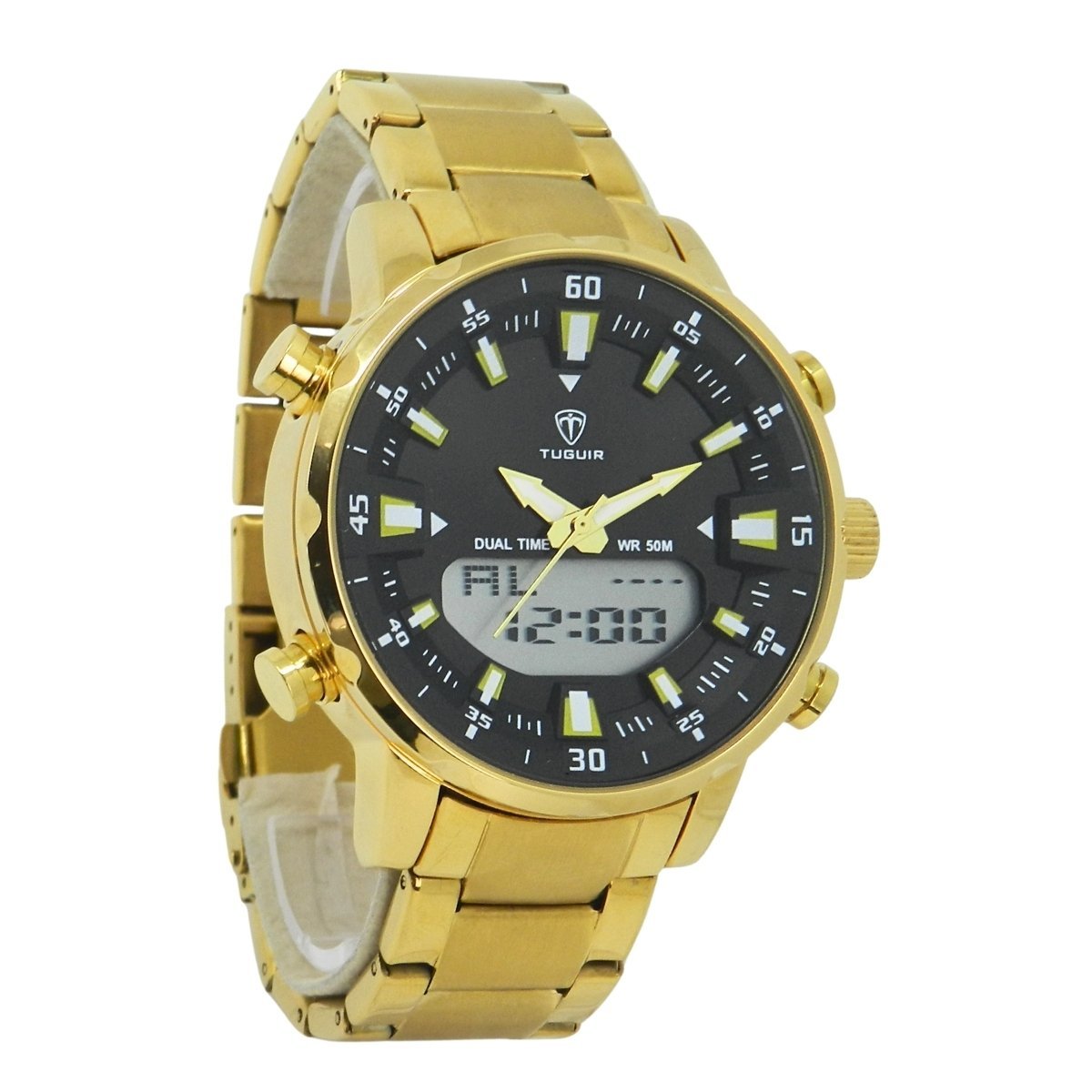 Relógio Masculino Tuguir AnaDigi TG1815 Dourado e Preto (DCRE: 2022/04307-8) Dourado 2