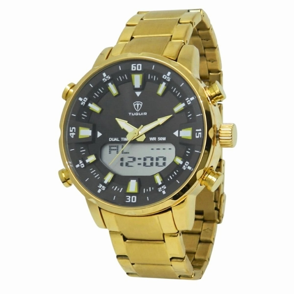 Relógio Masculino Tuguir AnaDigi TG1815 Dourado e Preto (DCRE: 2022/04307-8) Dourado 3
