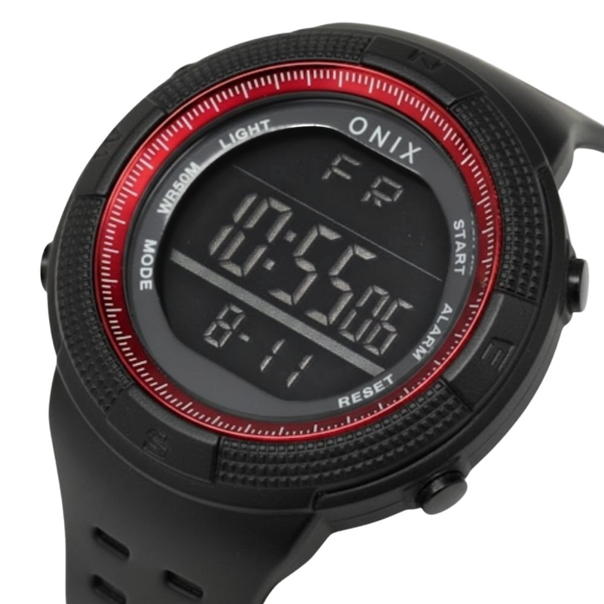 Relógio Masculino Onix Digital IT-396H?0183? Preto e Vermelho (DCRE: 2024/41360-3) Preto 2