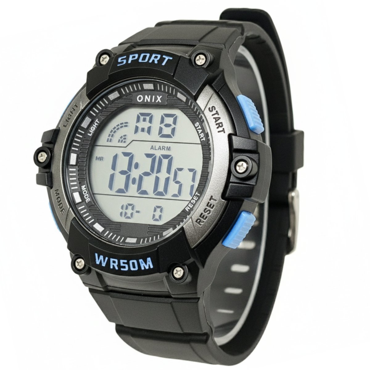 Relógio Masculino Onix Digital IT-383 (0153) Preto e Azul (DCRE: 2024/41360-3)