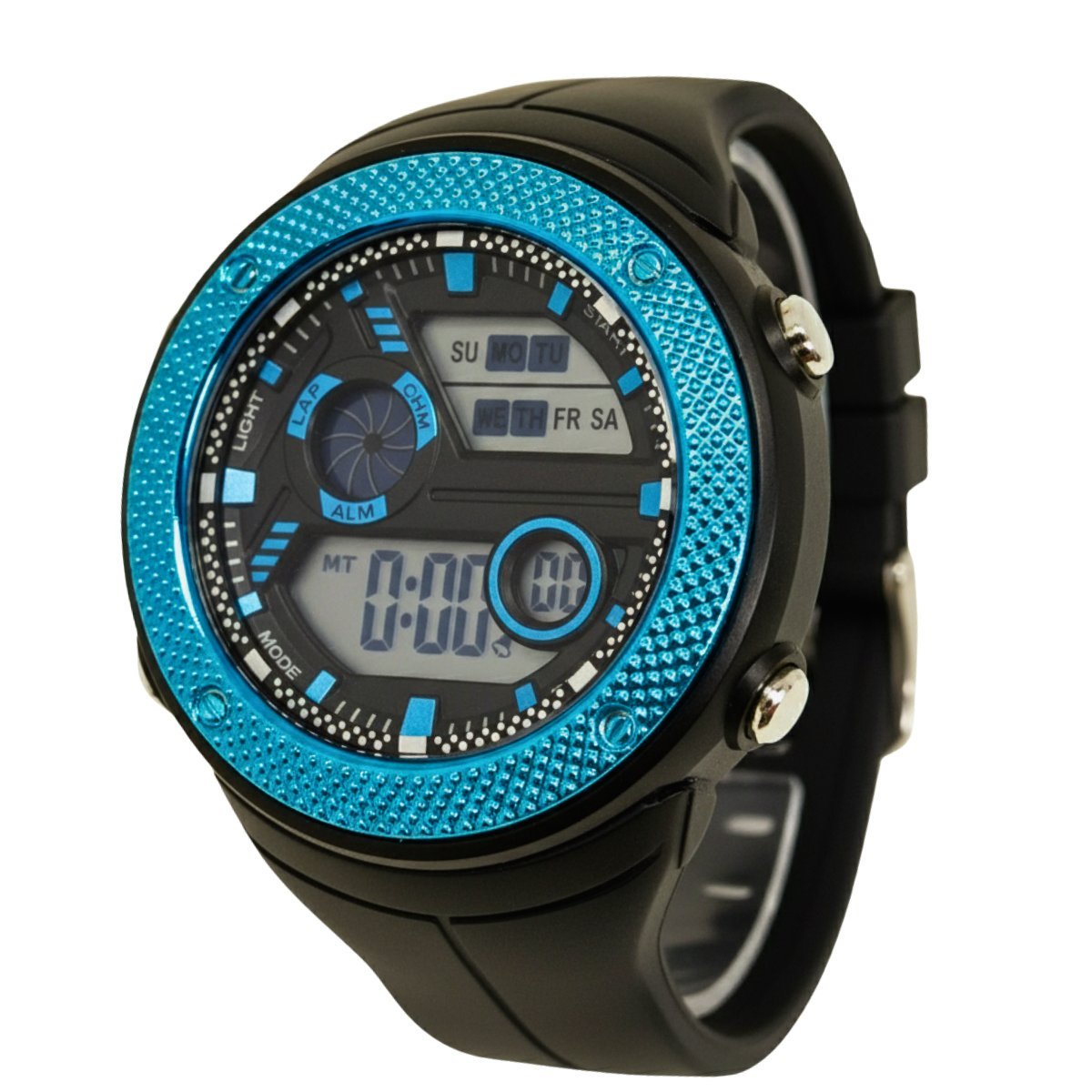 Relógio Masculino Onix Digital IT-8982?0186? Preto e Azul (DCRE: 2024/41360-3)
