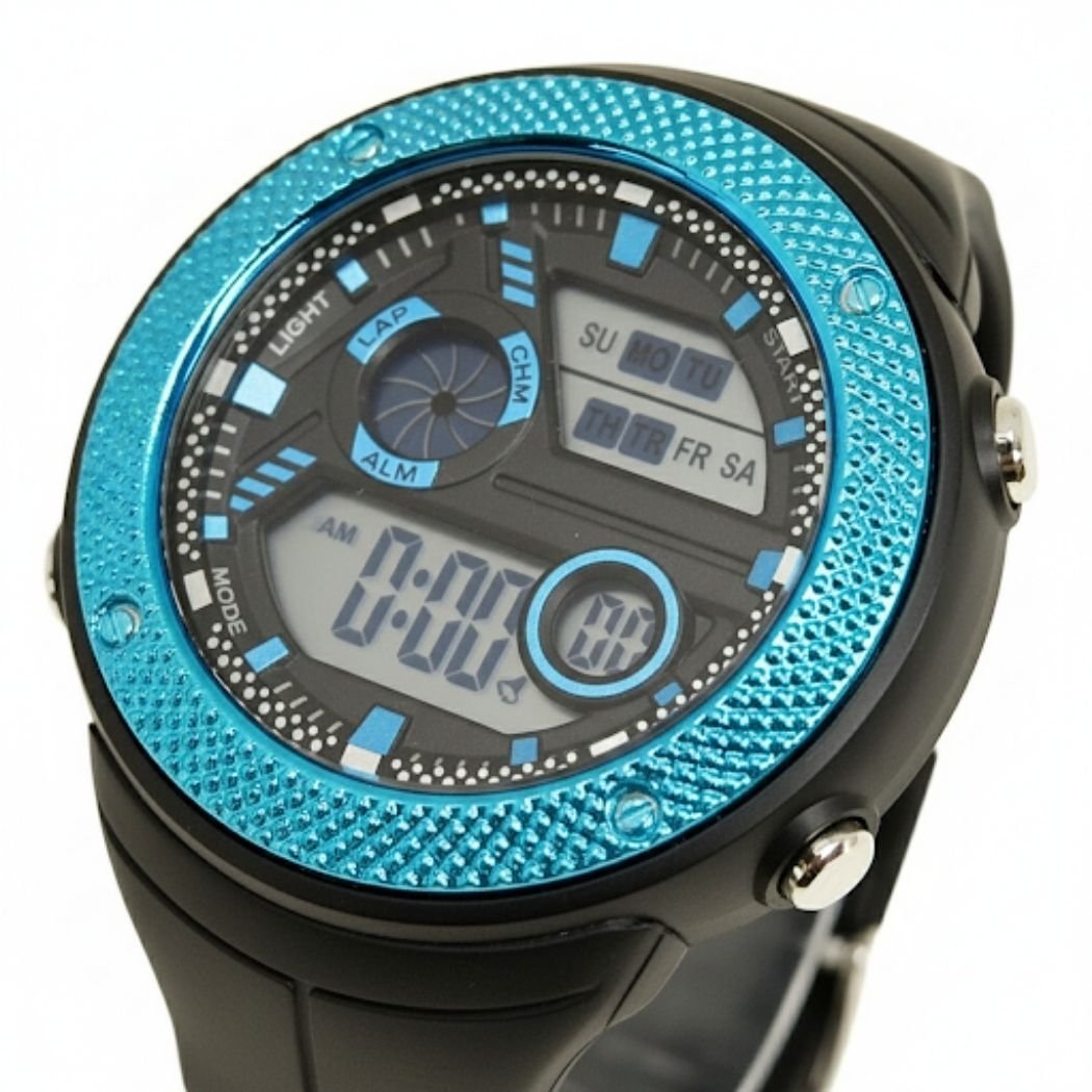 Relógio Masculino Onix Digital IT-8982?0186? Preto e Azul (DCRE: 2024/41360-3) Preto/Azul 2