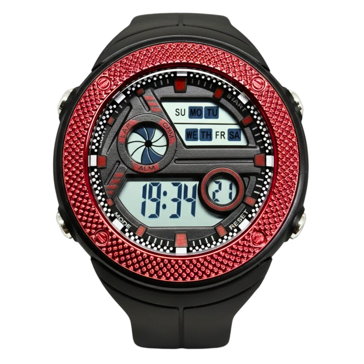 Relógio Masculino Onix Digital IT-8982?0183? Preto e Vermelho (DCRE: 2024/41360-3) Preto 2