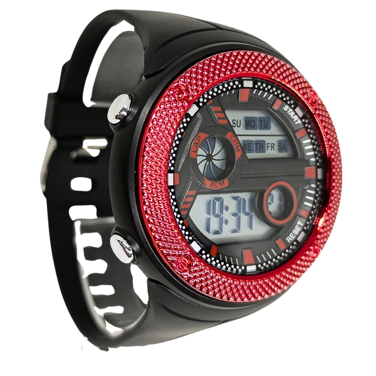 Relógio Masculino Onix Digital IT-8982?0183? Preto e Vermelho (DCRE: 2024/41360-3) Preto 4