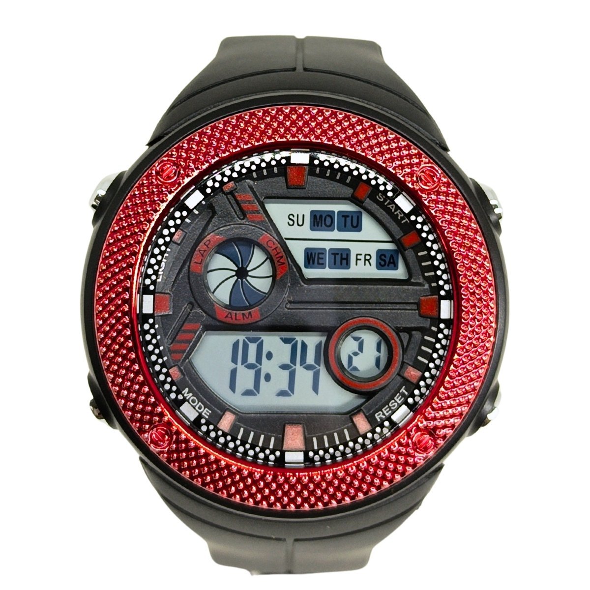 Relógio Masculino Onix Digital IT-8982?0183? Preto e Vermelho (DCRE: 2024/41360-3) Preto 6