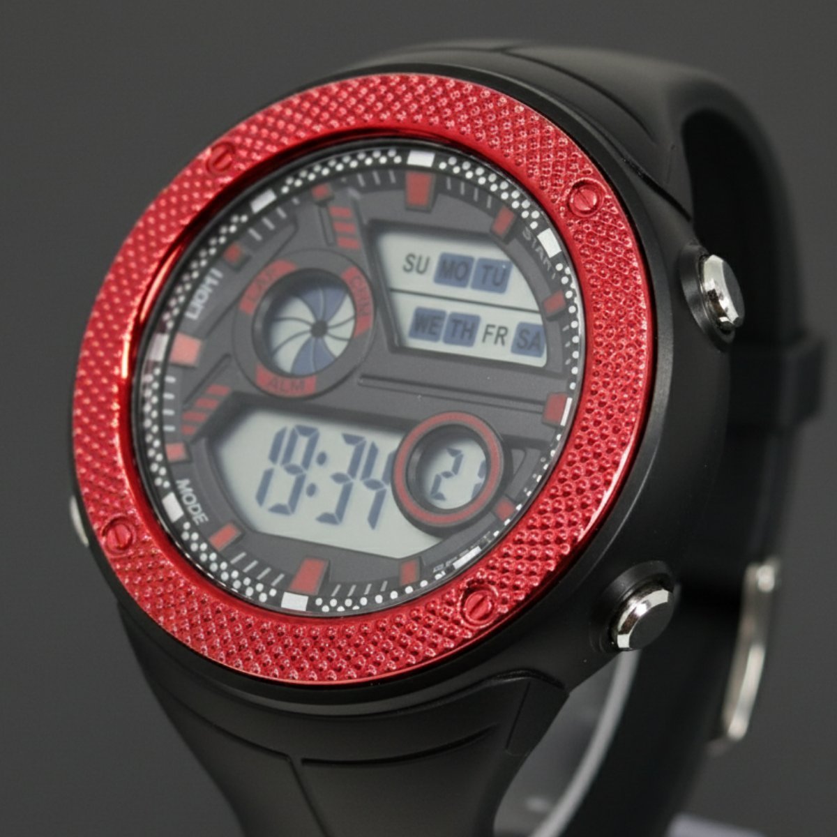 Relógio Masculino Onix Digital IT-8982?0183? Preto e Vermelho (DCRE: 2024/41360-3) Preto 8