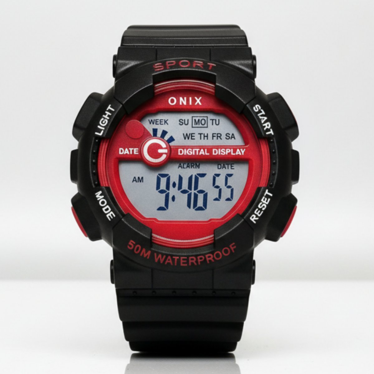 Relógio Masculino Onix Digital IT-855?0122? Preto e Vermelho (DCRE: 2024/41360-3) Preto 8