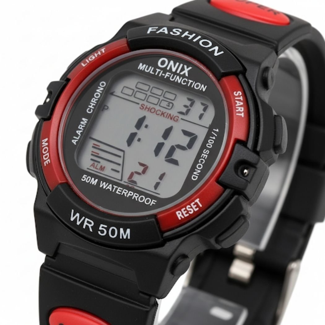 Relógio Menino Onix Digital IT-619 (0128) Preto e Vermelho (DCRE: 2024/41360-3) Preto 2