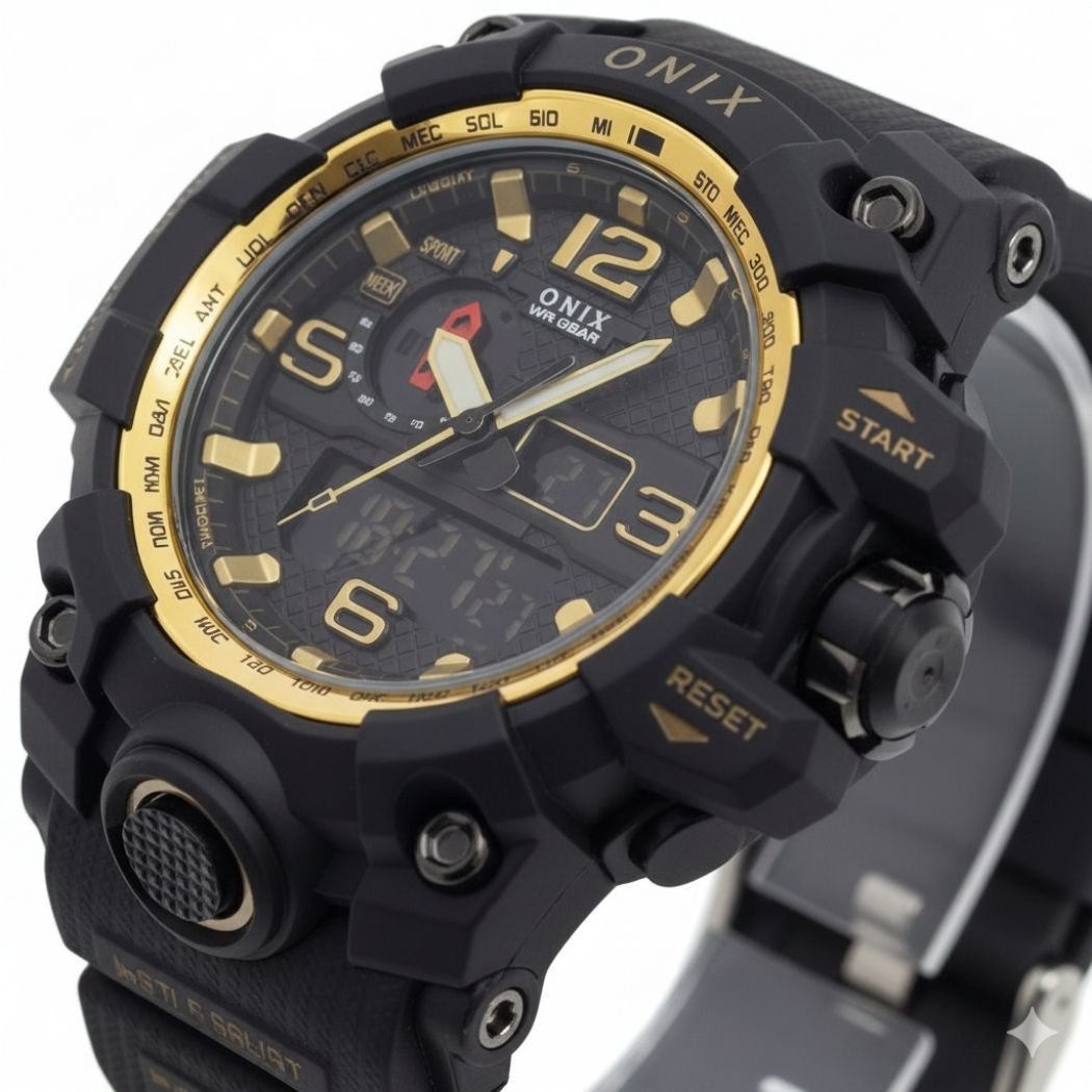 Relógio Masculino Onix AnaDigi OX117 Preto e Dourado (DCRE: 2024/41359-0) Preto/Dourado 2