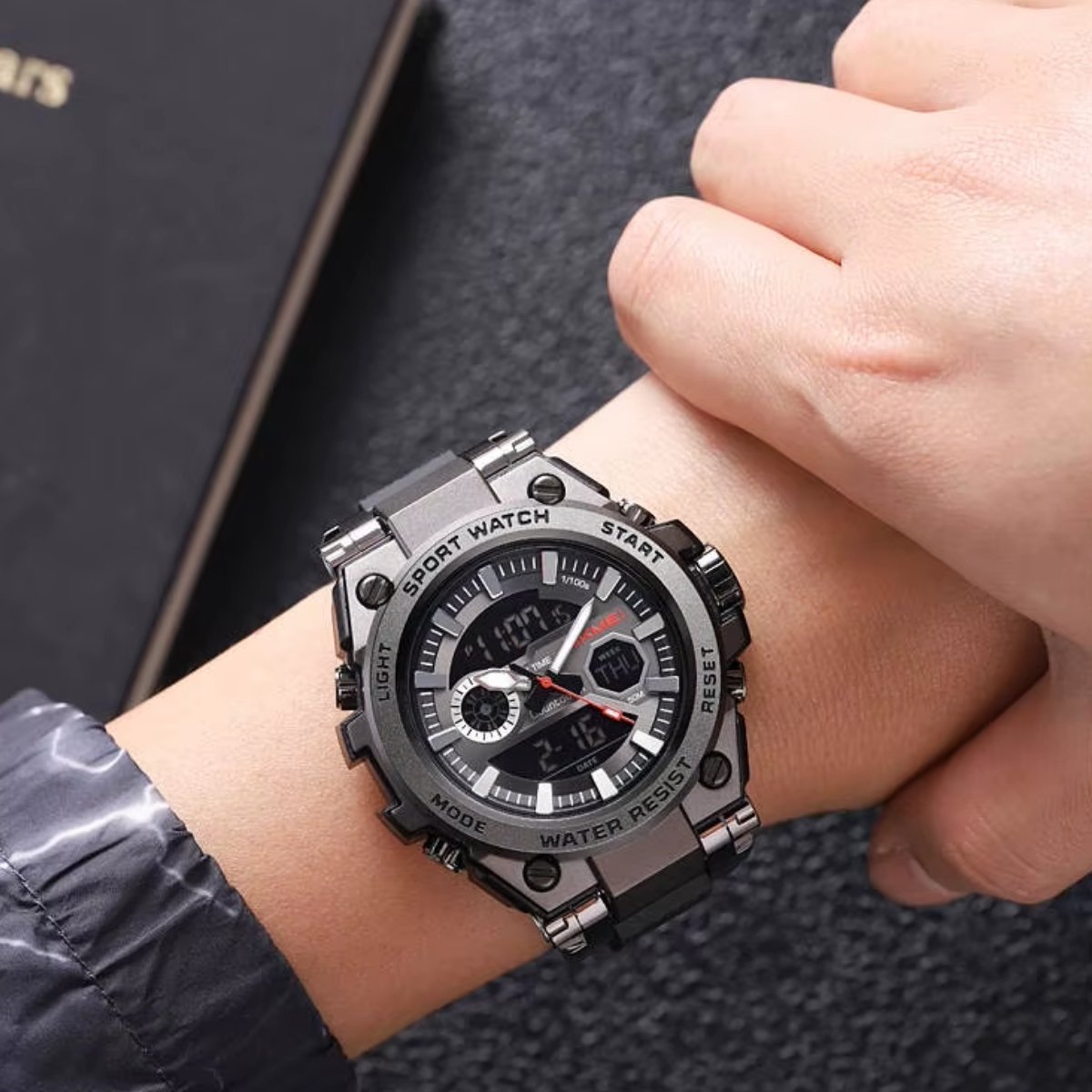 Relógio Masculino Skmei AnaDigi 2417 Preto e Cinza Preto/Cinza 2