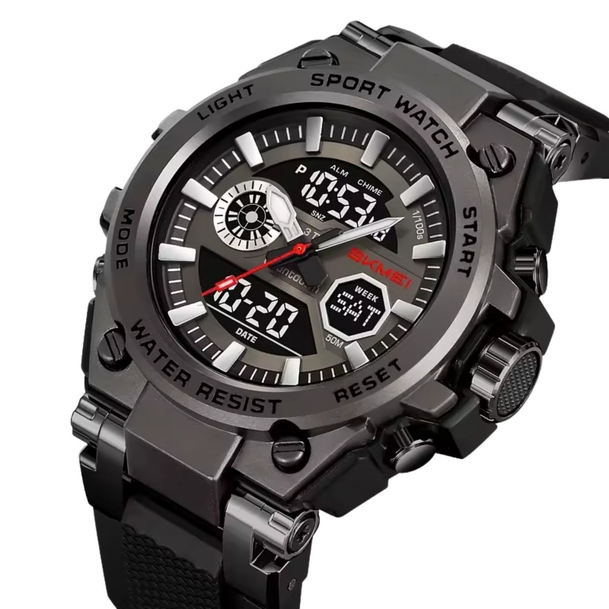 Relógio Masculino Skmei AnaDigi 2417 Preto e Cinza Preto/Cinza 3