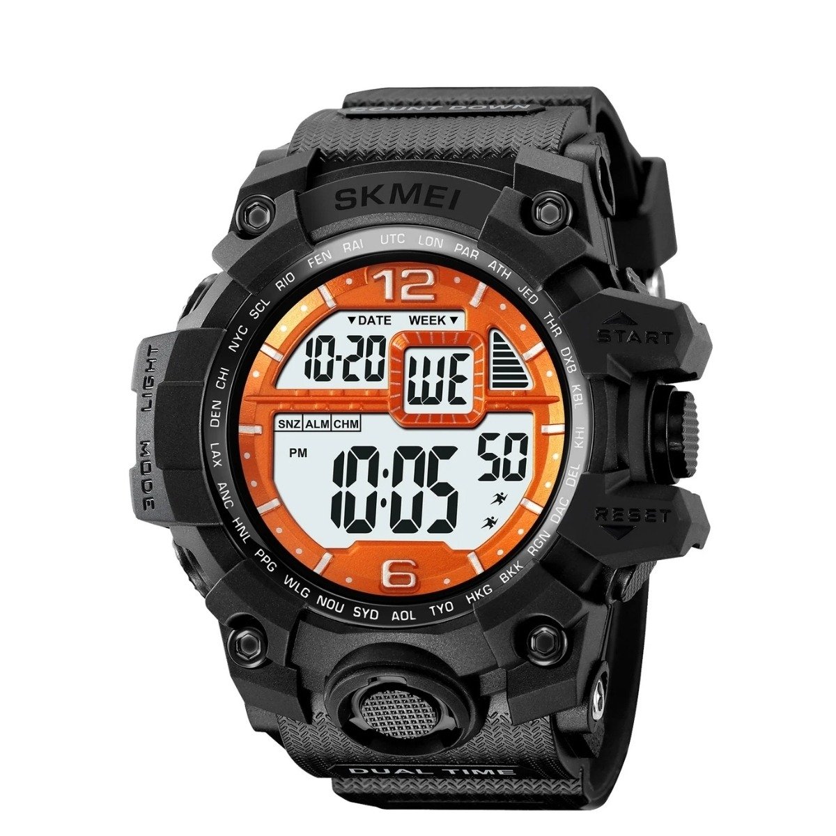 Relógio Masculino Skmei Digital 2245 Preto e Laranja (DCRE: 2022/10114-0)