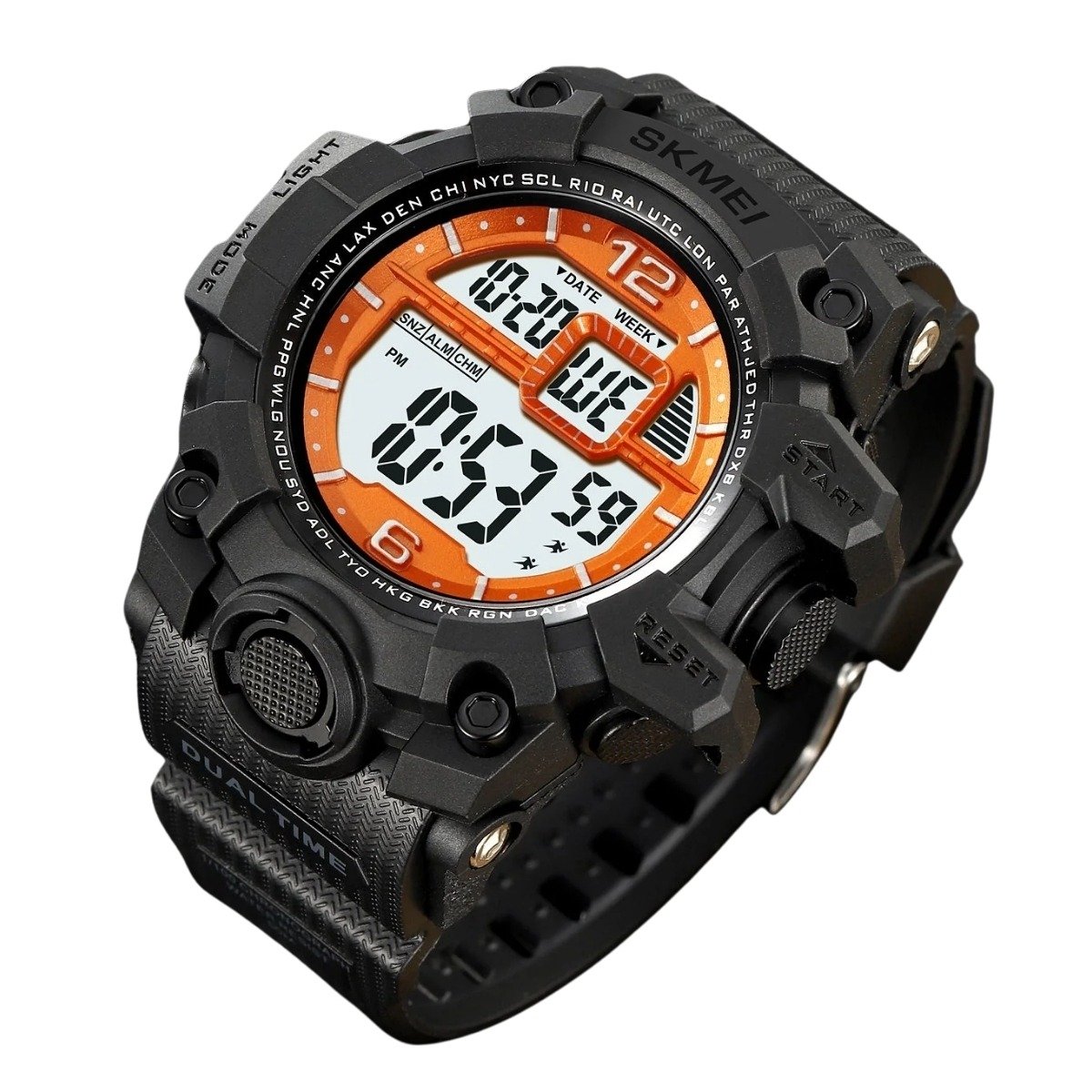 Relógio Masculino Skmei Digital 2245 Preto e Laranja (DCRE: 2022/10114-0) Preto/Laranja 2