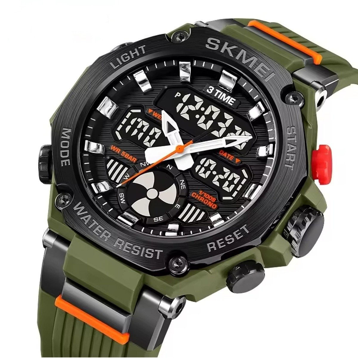 Relógio Masculino Skmei AnaDigi 2223 Verde e Preto (DCRE: 2024/32109-1) Preto 3