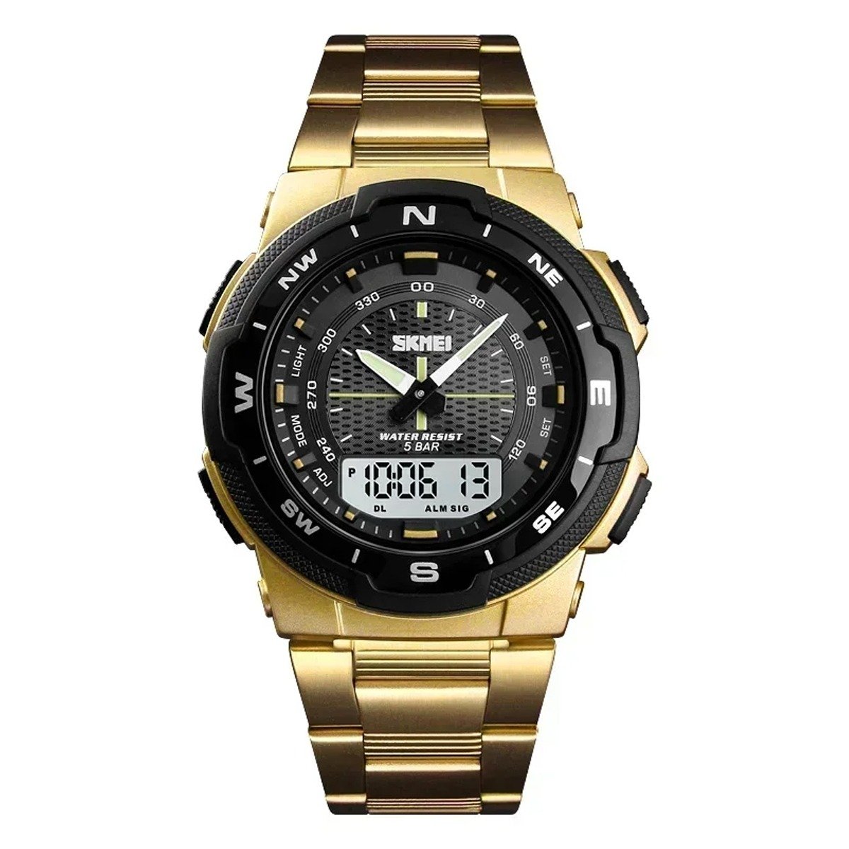 Relógio Masculino Skmei Digital 1370 Dourado e Preto (DCRE: 2024/12030-4)