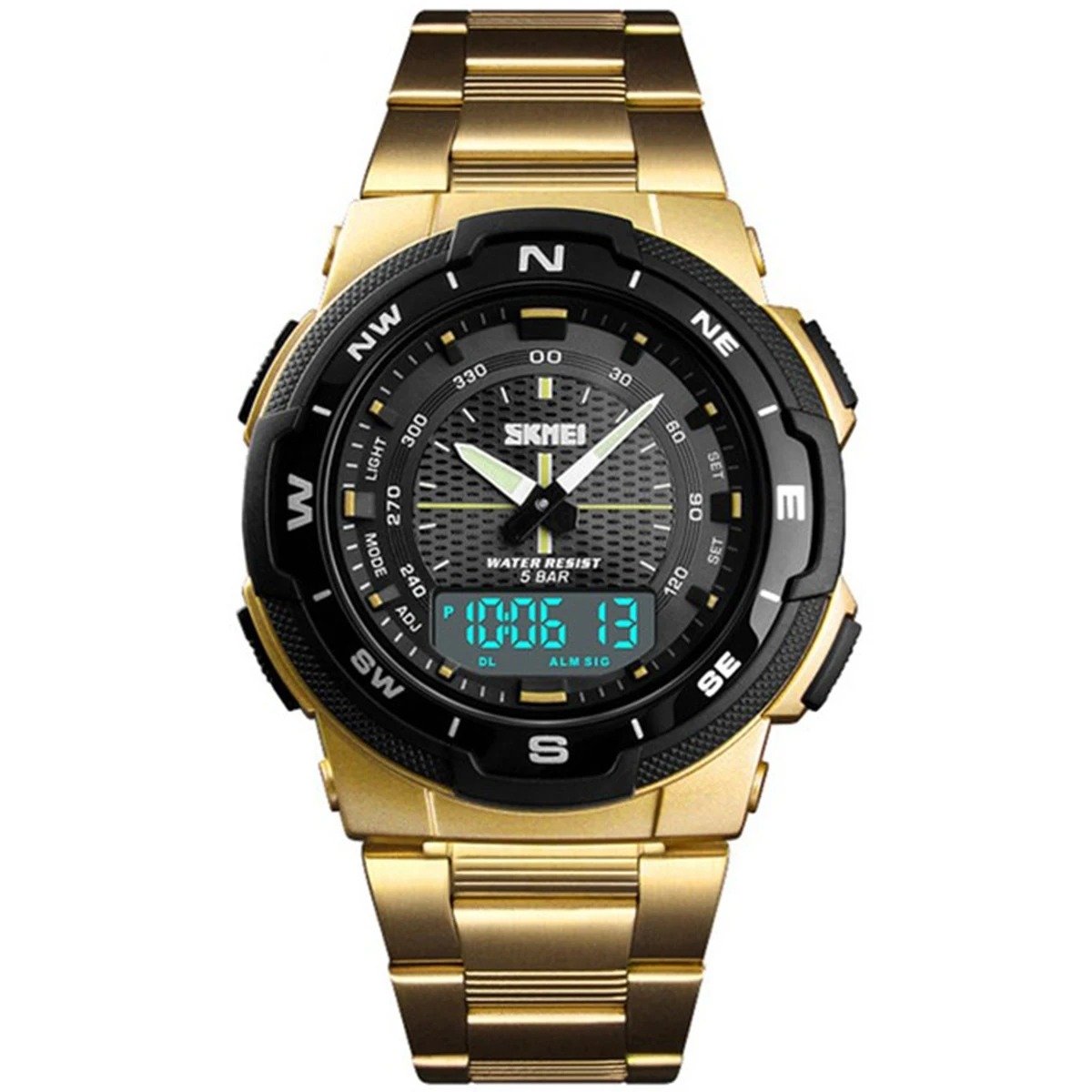 Relógio Masculino Skmei Digital 1370 Dourado e Preto (DCRE: 2024/12030-4) Dourado 2