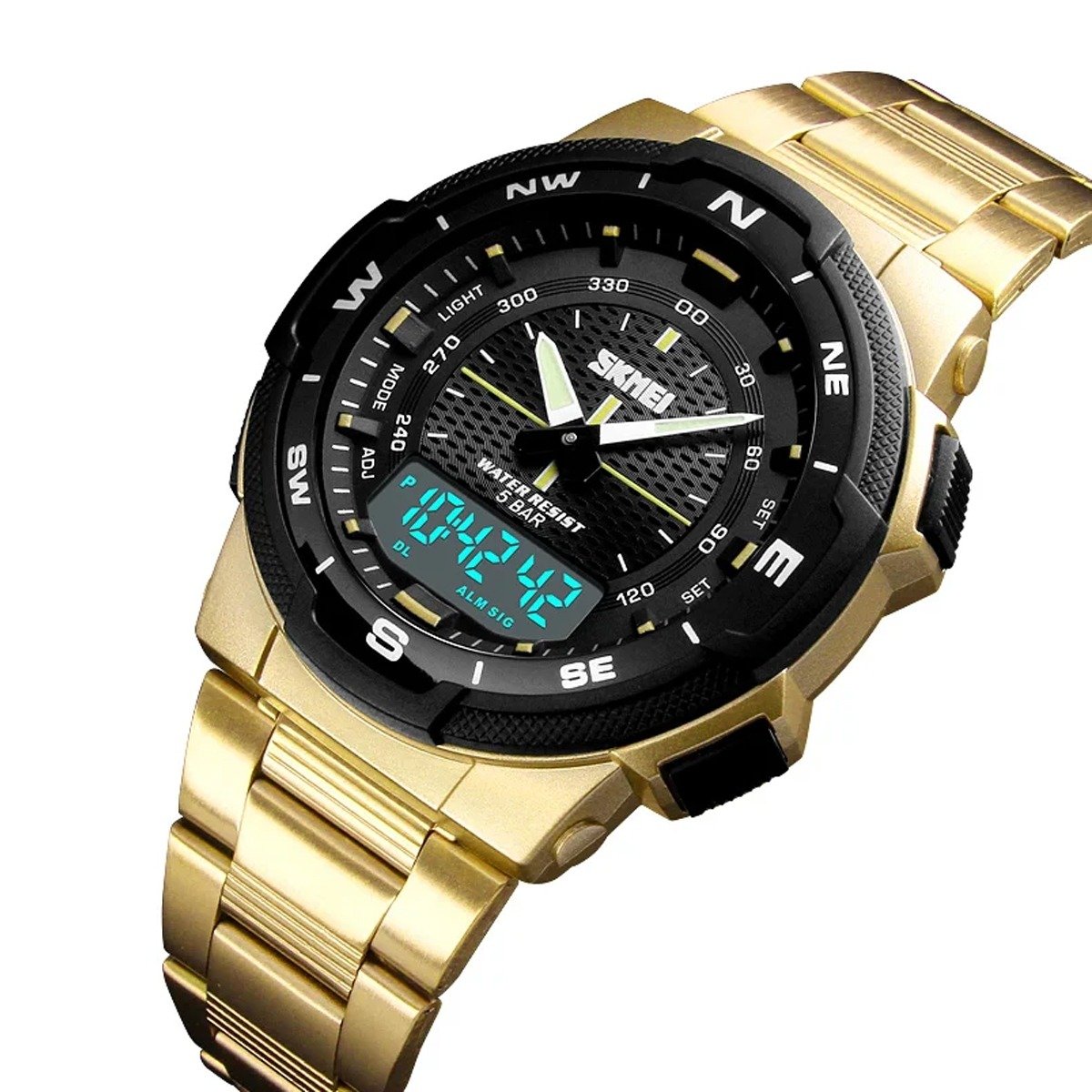 Relógio Masculino Skmei Digital 1370 Dourado e Preto (DCRE: 2024/12030-4) Dourado 3