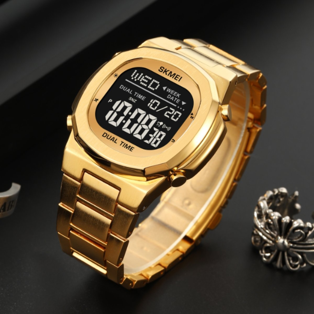 Relógio Masculino Skmei Digital 2004 Dourado (DCRE: 2024/10594-1 ) Dourado 5