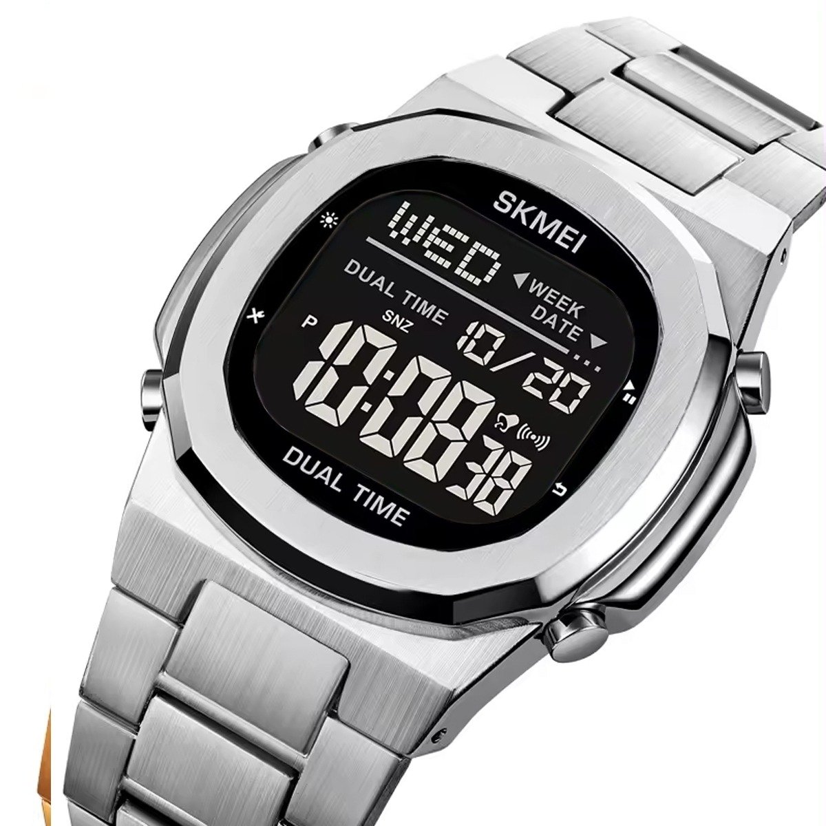 Relógio Masculino Skmei Digital 2004 Prata (DCRE: 2024/10594-1) Prata 4