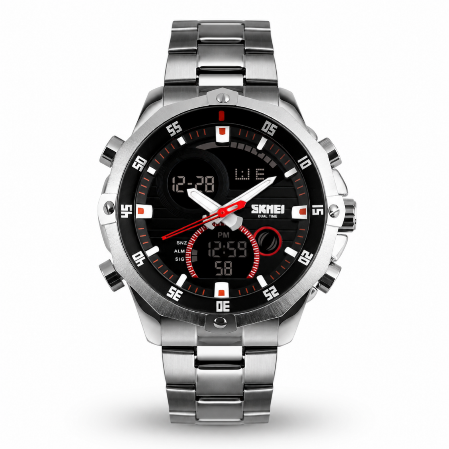 Relógio Masculino Skmei AnaDigi 1146 Prata e Preto (DCRE: 2022/09095-5) Prata 3