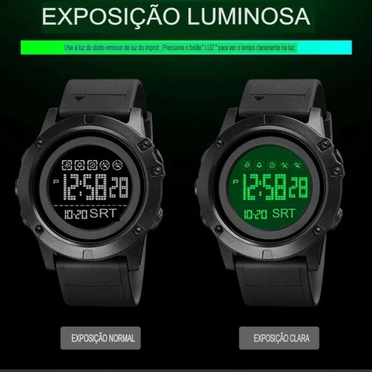 Relógio Masculino Skmei Digital 1727 Preto (DCRE: 2022/07368-6) Preto 4
