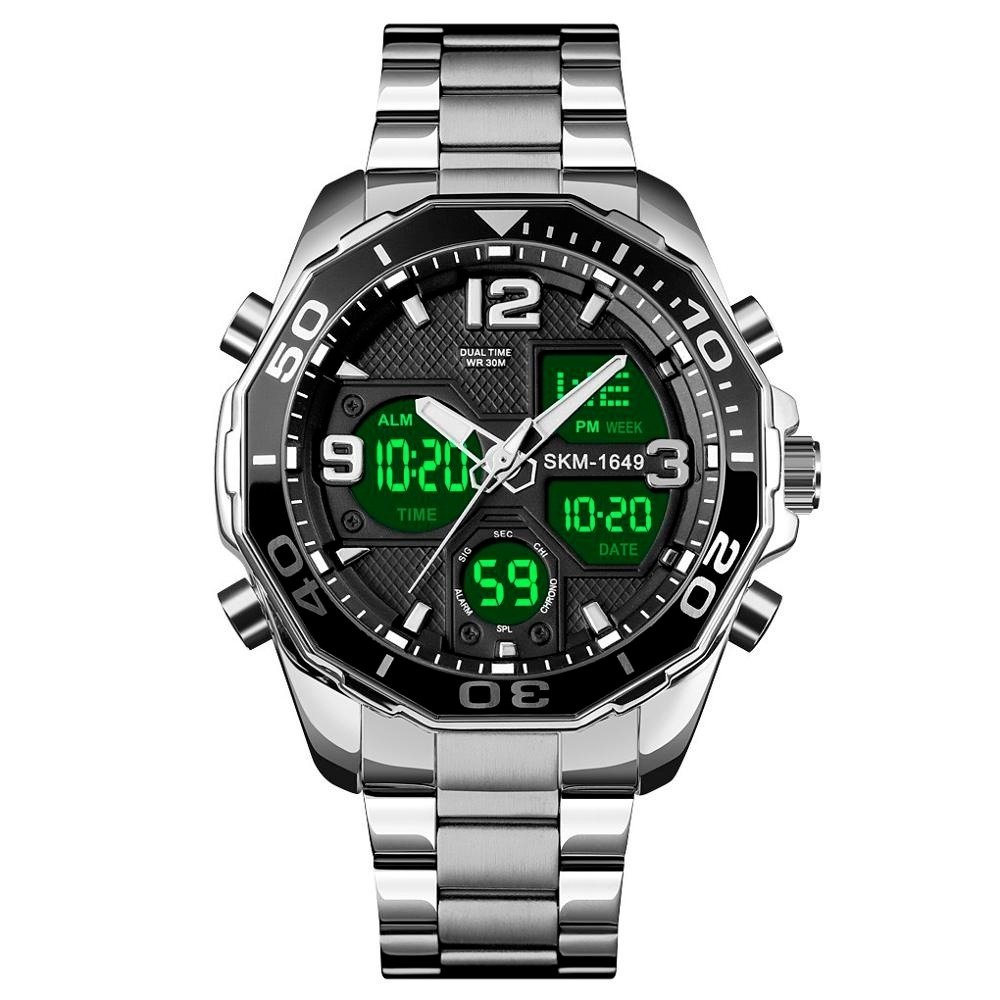 Relógio Masculino Skmei AnaDigi 1649 Prata e Preto (DCRE: 2022/08410-6) Prata 2