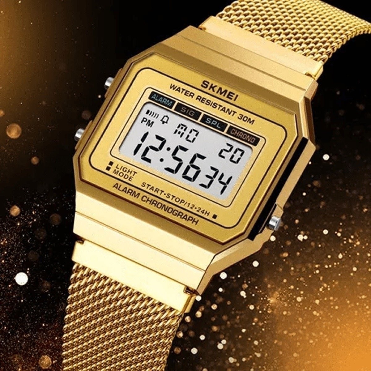 Relógio Unissex Skmei Digital 1639 Dourado (DCRE: 2022/06724-4) Dourado 5