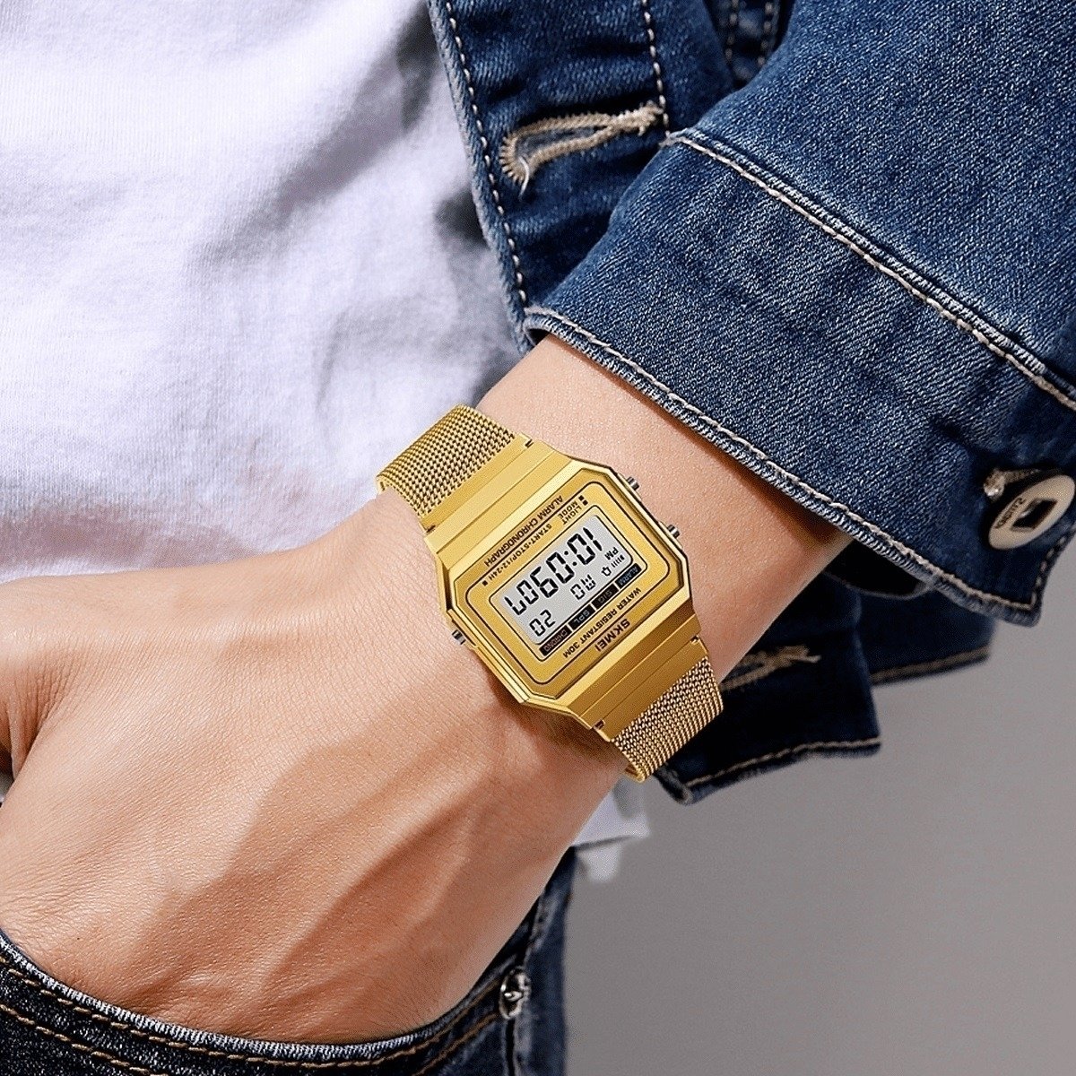 Relógio Unissex Skmei Digital 1639 Dourado (DCRE: 2022/06724-4) Dourado 6