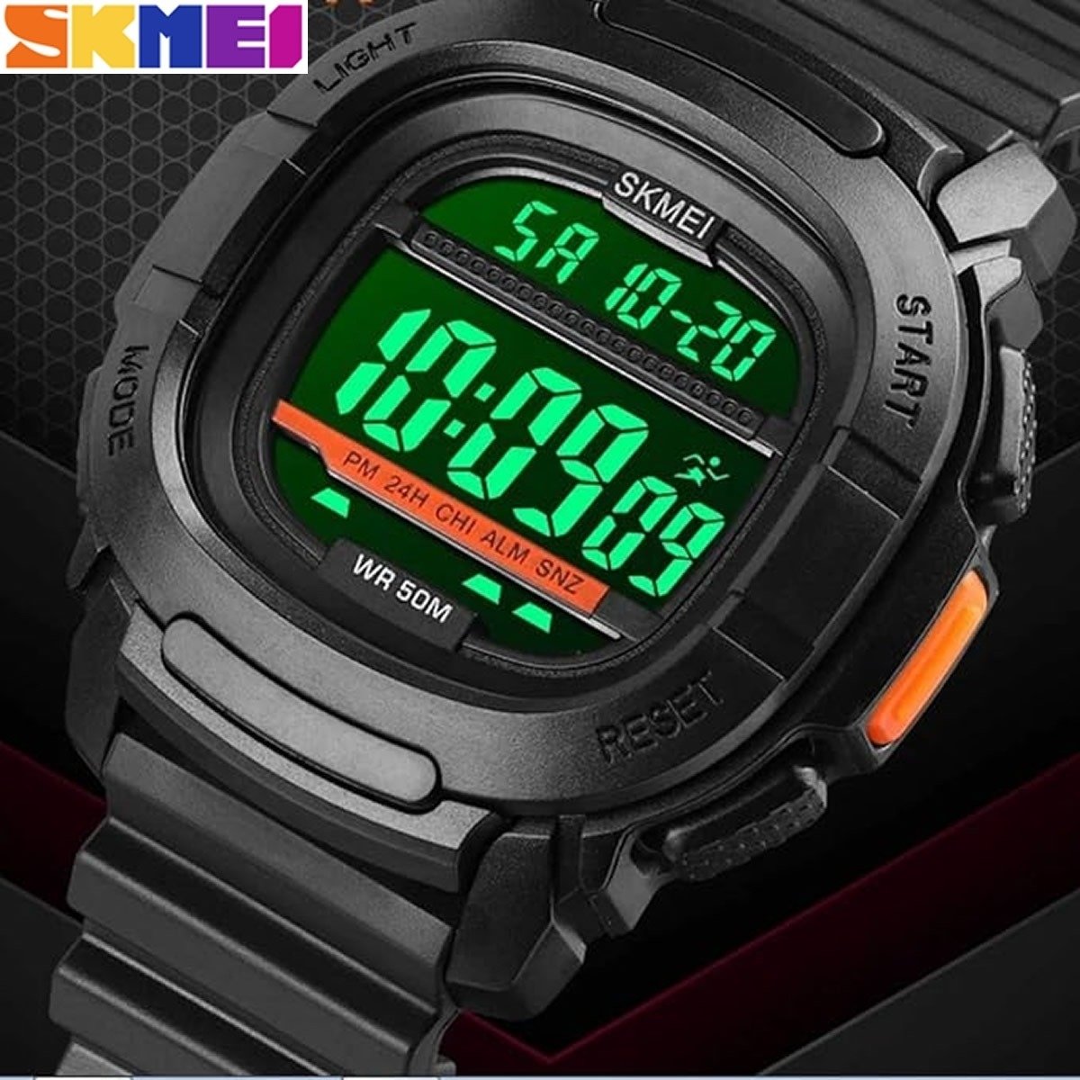 Relógio Masculino Skmei Digital 1657 Preto e Laranja (DCRE: 2022/06743-0) Preto 6